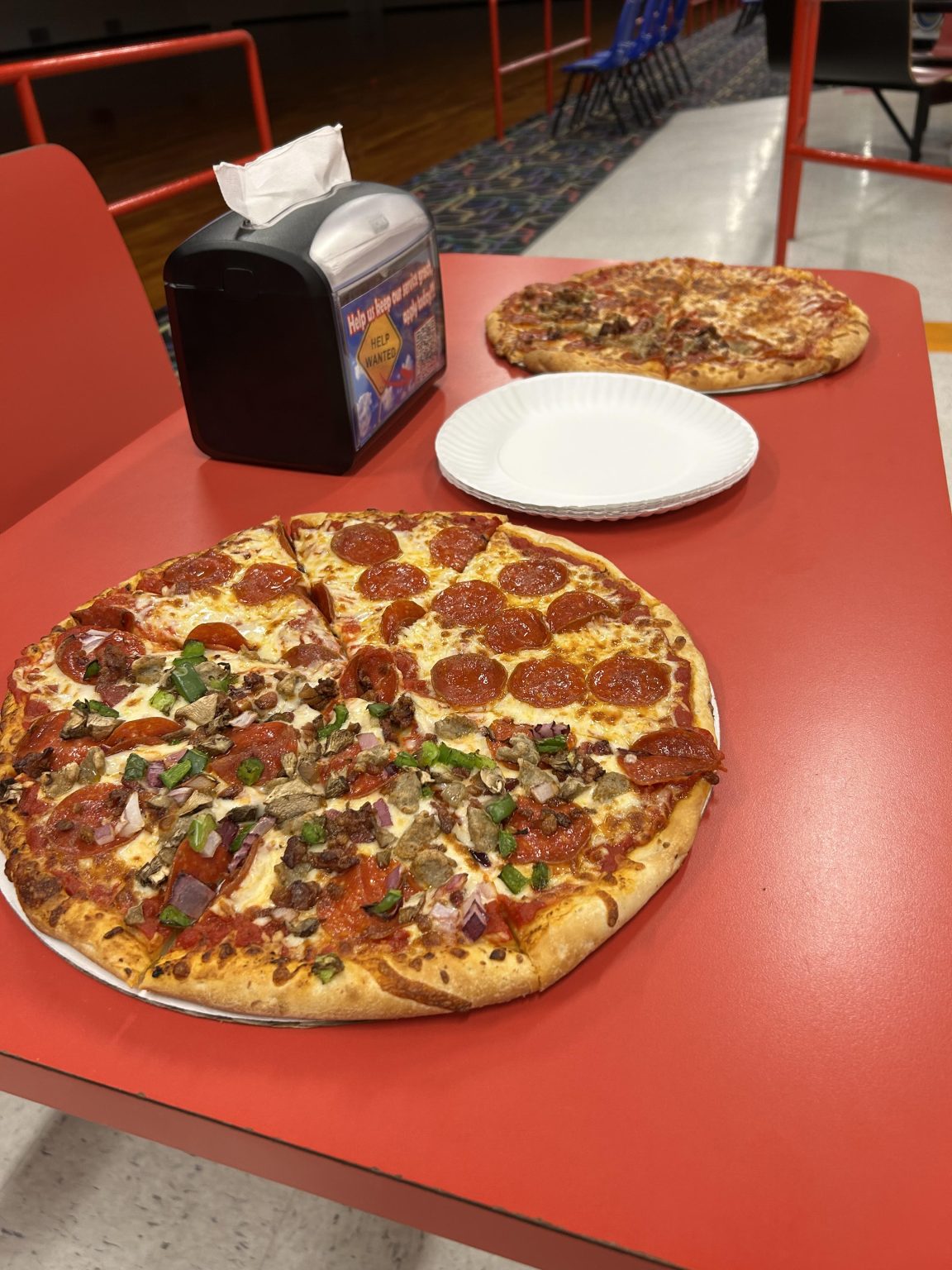 pizza table