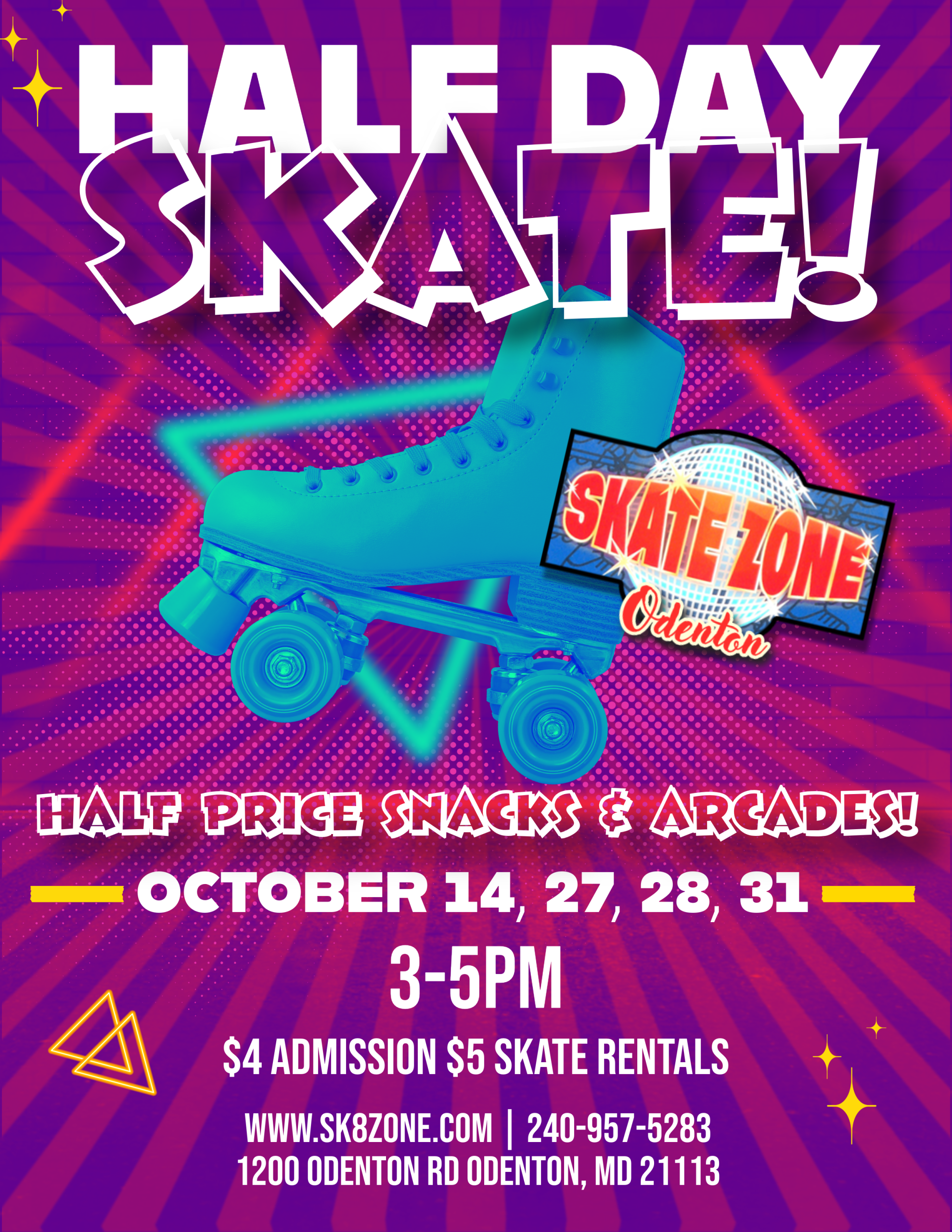 OCT Half Day Skates 2025 Flyer ODENTON