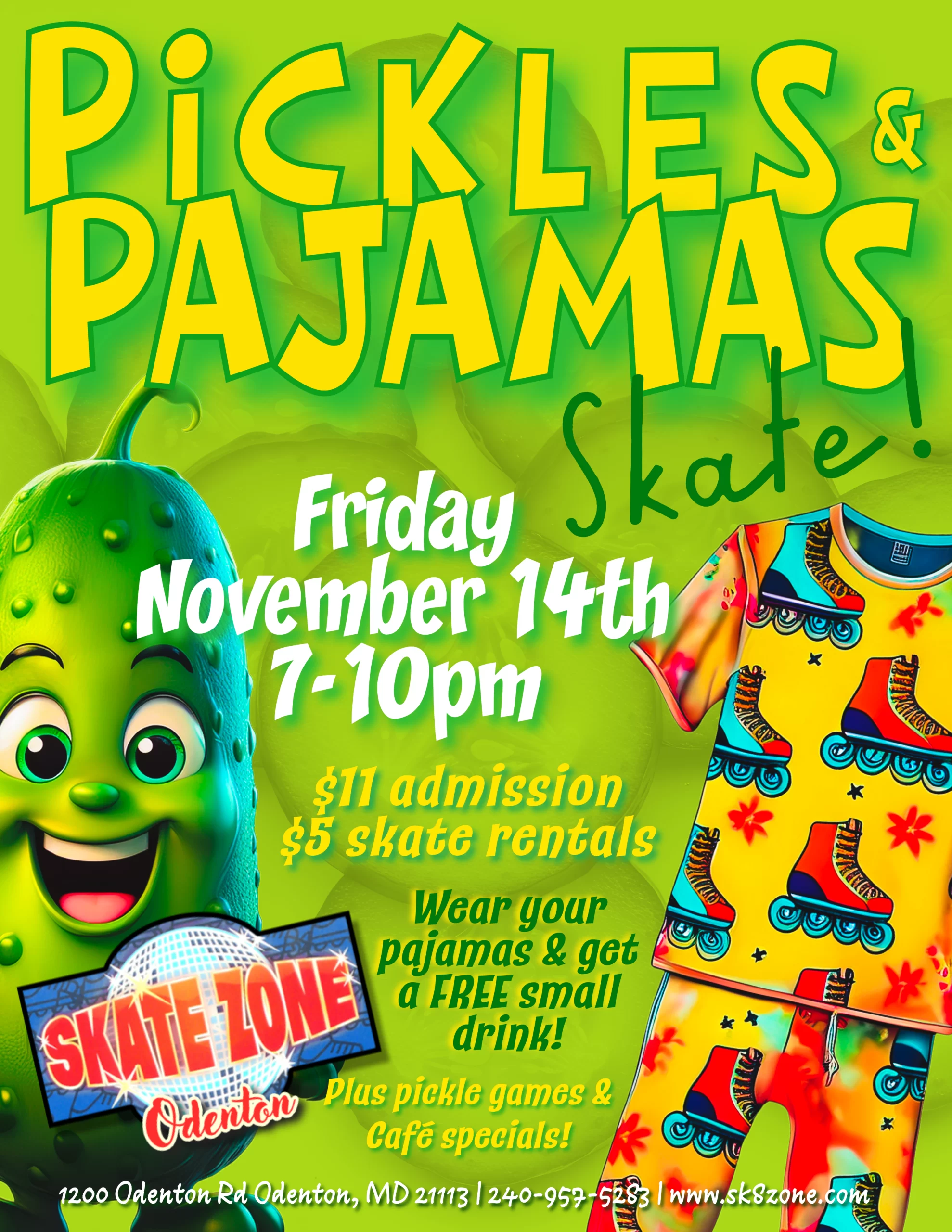 Pickles & Pajamas Flyer 2025 Odenton