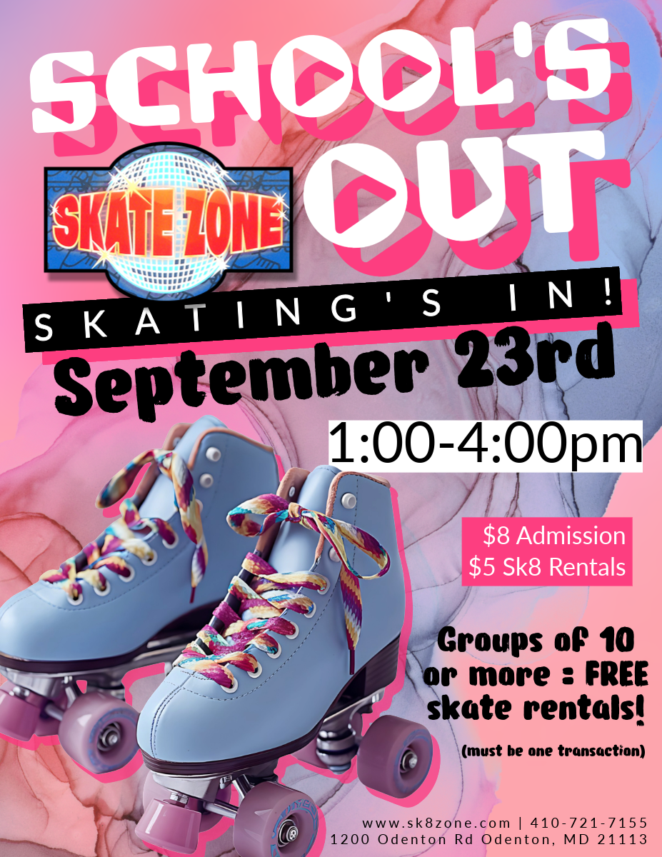 School’s Out Skates 2025 Flyer ODENTON