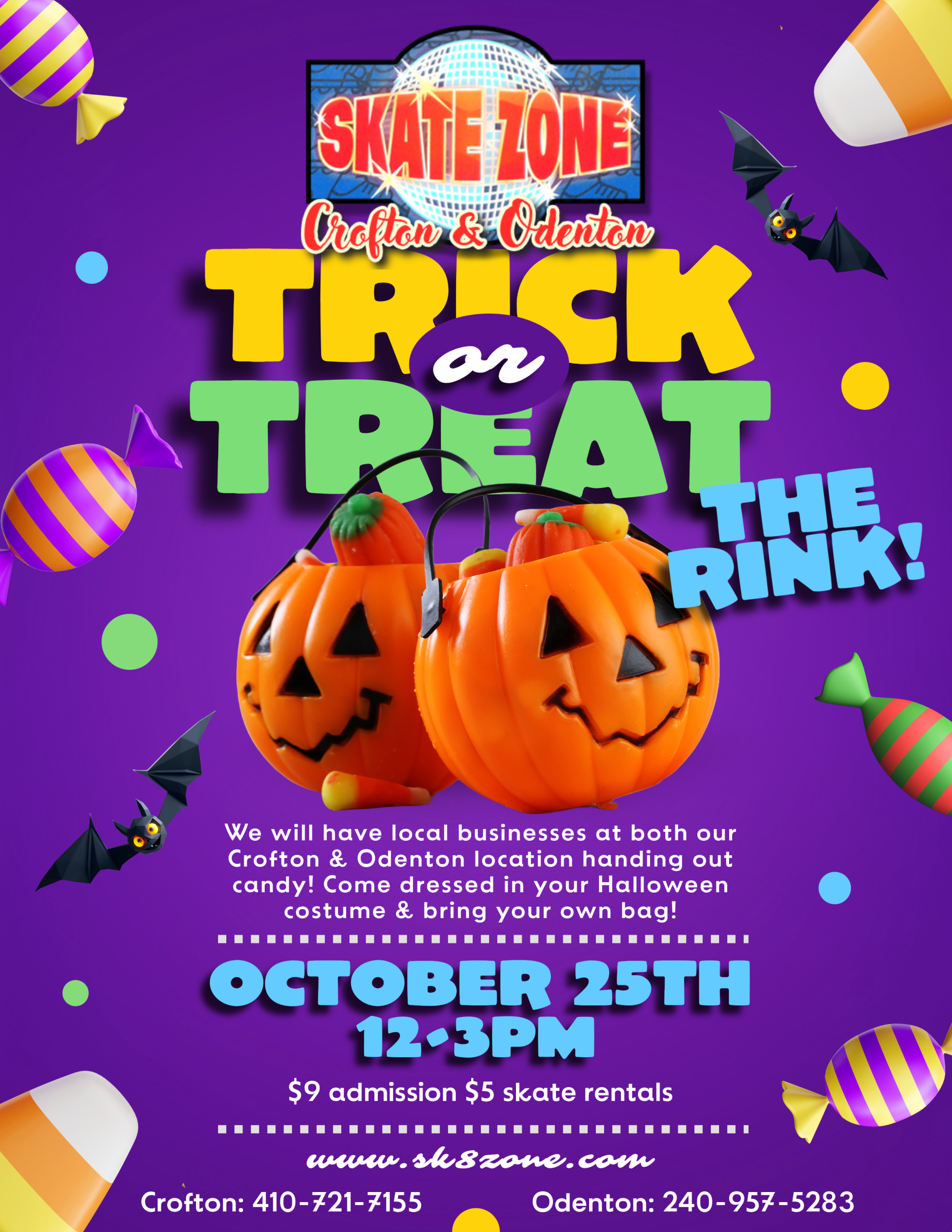 Trick or Treat the Rink 2025 Flyer